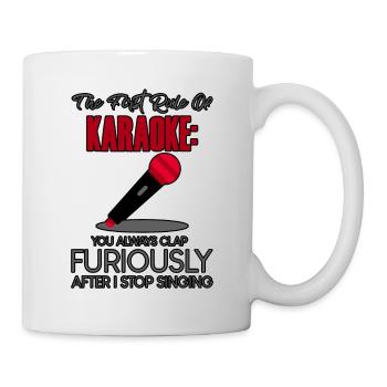 The First Rule Of Karaoke 4 - Tasse - Weiß - Rechts