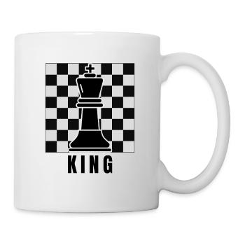 Roi noir, échecs, journée mondiale des échecs, jeu d’échecs - Mug blanc - blanc - Droite