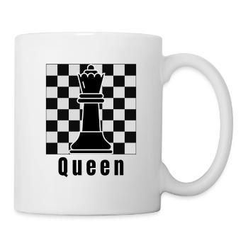 Black Queen, chess, chess game, world day of chess - Mug - white - Right