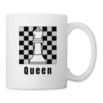 White Queen, chess, chess game, world day of chess - Mug - white - Right