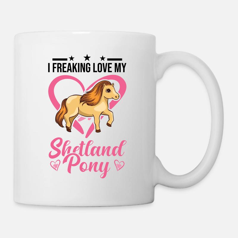 Shetland Pony Geschenk Shetty - Tasse - Weiß