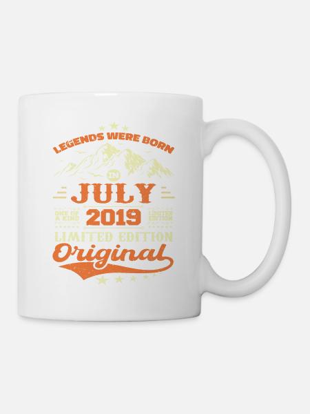 Juli 2019 Vintage Retro Jubiläum 2019 - Tasse - Weiß