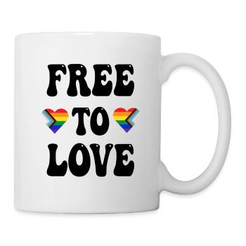 Free To Love LGBTQ Pride - Mug - white - Right