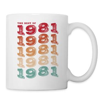 Jahrgang 1981 Geschenke Legende für 42 Jahre - 42. - Tasse - Weiß - Rechts