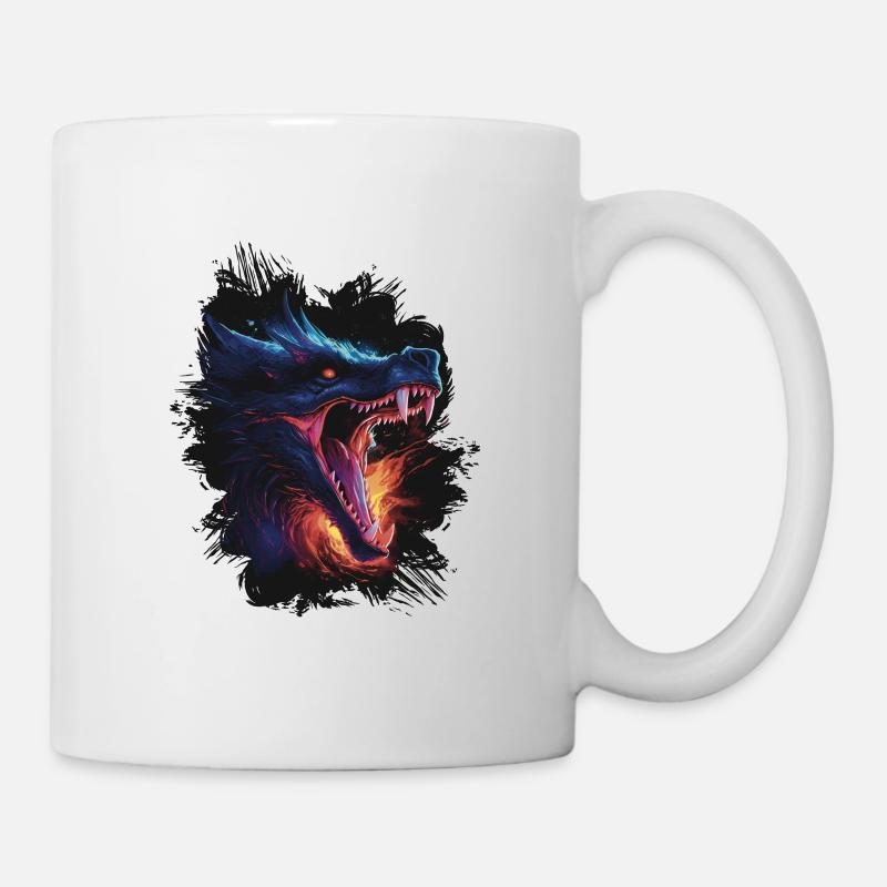 Dragon puissant - Mug blanc - blanc