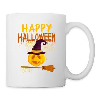 Happy Halloween Kürbisliebhaber Kürbisse Spooky - Tasse - Weiß - Rechts