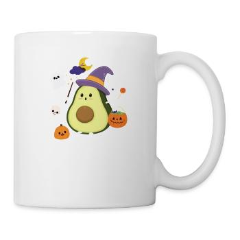Avocado Halloween Hexenhut Obstliebhaber Landwirt - Tasse - Weiß - Rechts