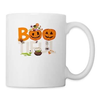 Boo Tiful Drôle Halloween Bootiful Citrouille effrayante - Mug blanc - blanc - Droite