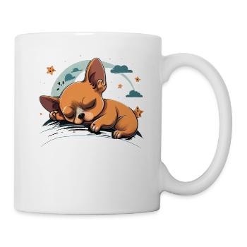 Chihuahua | Schlaf Nacht Pyjama Sonntag Niedlich - Tasse - Weiß - Rechts