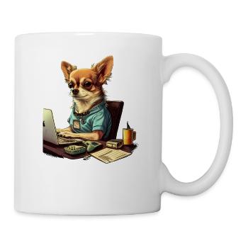 Chihuahua | Home Office Job Work Laptop Tie Funny - Mug - white - Right