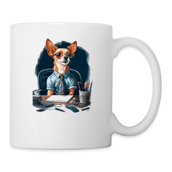 Chihuahua | Home Office Job Work Laptop Tie Funny - Mug - white - Right