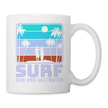 Surf, kitesurf, wakeboard, beach surfers - Mug blanc - blanc - Droite