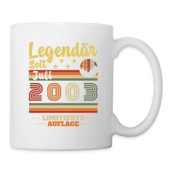 Vinatge Geboren Juli 2003 Geburtstag Juli 2003 - Tasse - Weiß - Rechts