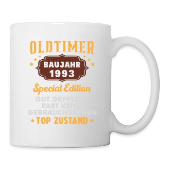 Oldtimer Baujahr 1993 Geburtstagsgeschenk - Tasse - Weiß - Rechts