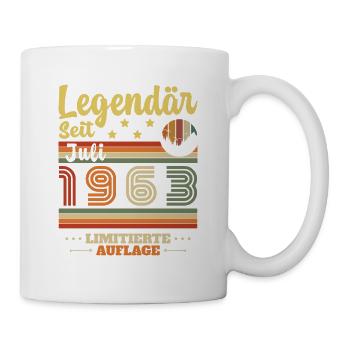 Geburtstagsgeschenk Geboren im Juli 1963 - Tasse - Weiß - Rechts
