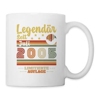 Vintage Geburtstagsgeschenk geboren im Juli 2005 - Tasse - Weiß - Rechts
