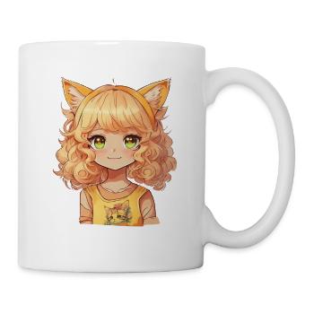 Anime Cat Girl Manga Cat Kawaii Kitten - Mug blanc - blanc - Droite