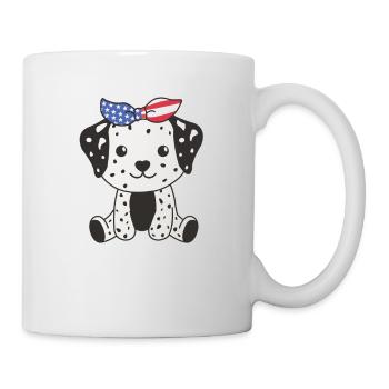 4. Juli amerikanischer Dalmatiner für Kinder USA - Tasse - Weiß - Rechts