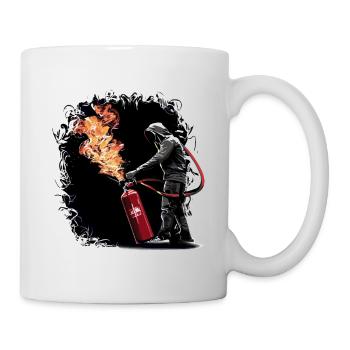 FEUERWEHRLEUTE RETTEN - Tasse - Weiß - Rechts