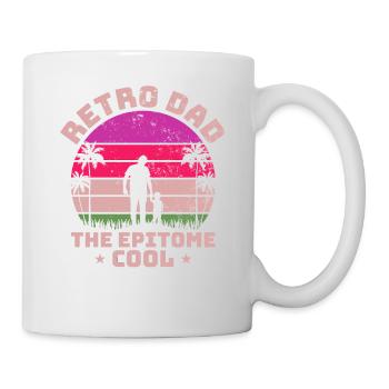 Retro Vintage Daddy 60s 70s 80s 90s Costume de fête - Mug blanc - blanc - Droite