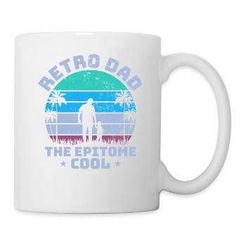 Retro Vintage Daddy 60s 70s 80s 90s Costume de fête - Mug blanc - blanc - Droite