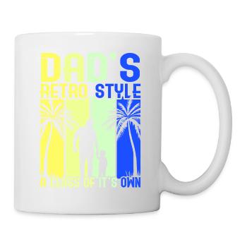 Retro Vintage Daddy 60s 70s 80s 90s Costume de fête - Mug blanc - blanc - Droite