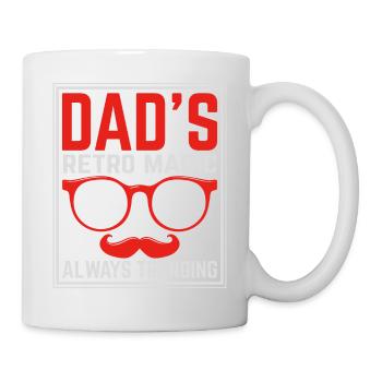 Retro Vintage Daddy 60s 70s 80s 90s Costume de fête - Mug blanc - blanc - Droite