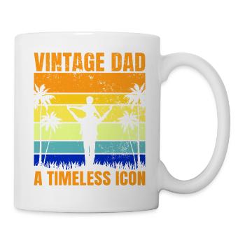 Retro Vintage Daddy 60s 70s 80s 90s Costume de fête - Mug blanc - blanc - Droite