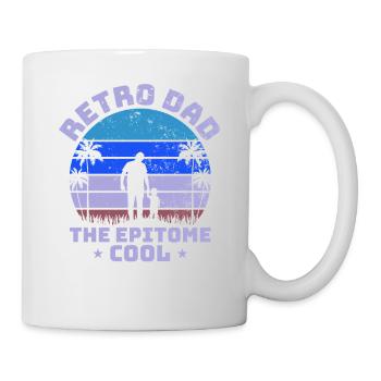 Retro Vintage Daddy 60s 70s 80s 90s Costume de fête - Mug blanc - blanc - Droite