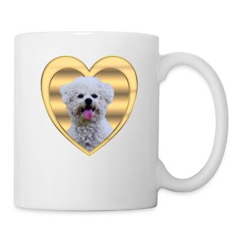 Bichon Frise - Dog Lover - Dog Heart - Mug - white - Right