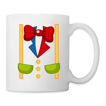 Clown Kostüm Halloween Liebhaber Lustig Schreck - Tasse - Weiß - Rechts