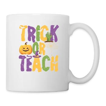 Trick Or Teach Funny Teacher Halloween Teaching - Tasse - Weiß - Rechts