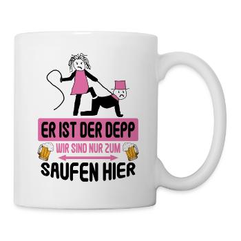 Junggesellenabschied Poltern Polterabend JGA - Tasse - Weiß - Rechts