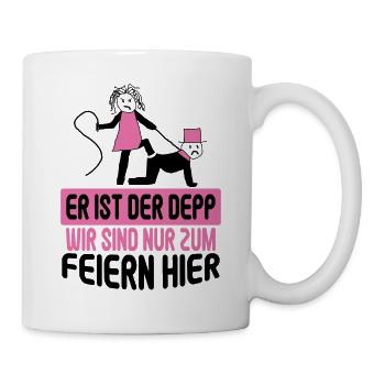 Junggesellenabschied Poltern Polterabend JGA - Tasse - Weiß - Rechts