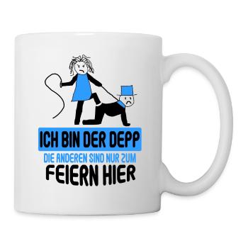 Junggesellenabschied Poltern Polterabend JGA - Tasse - Weiß - Rechts