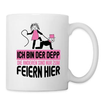 Junggesellenabschied Poltern Polterabend JGA - Tasse - Weiß - Rechts