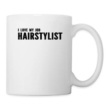 Coiffeur - J’aime mon travail de coiffeur - Mug blanc - blanc - Droite