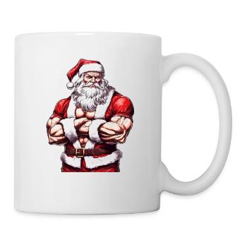 Santa's Strength Squad: Weihnachts-Gym-Freunde - Tasse - Weiß - Rechts