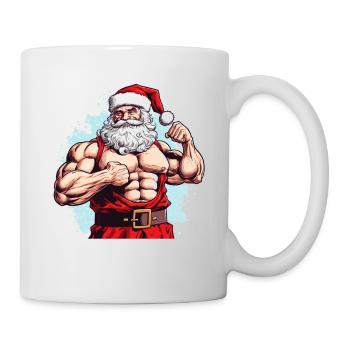 Santa's Fitmas Wish: Weihnachten für den Feiertagszug - Tasse - Weiß - Rechts