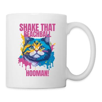 Splashy Whiskers Summer Cat - Mug - white - Right