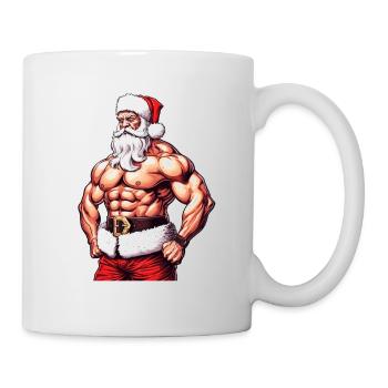 Starker Weihnachtsmann: Weihnachten mit dem Weihnachtsmann Powerlifting De - Tasse - Weiß - Rechts