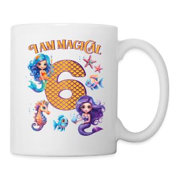 Mermaid Birthday 6 years - Mug - white - Right