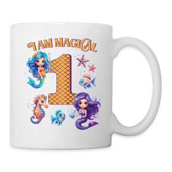 Mermaid Anniversaire 1 an - Mug blanc - blanc - Droite
