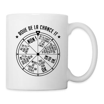 Roue de la Chance IT Support Service Desk IT Nerd - Mug blanc - blanc - Droite