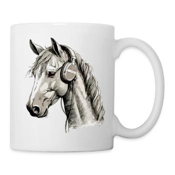 Cork, das audiophile Pferd - Tasse - Weiß - Rechts