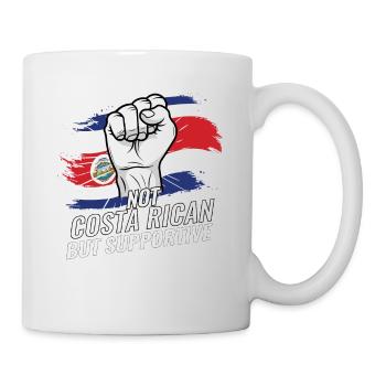 Not Costa Rican But Supportive Costa Rica Flag - Tasse - Weiß - Rechts