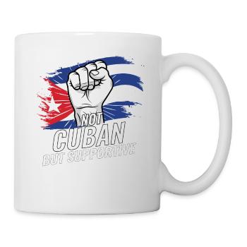 Not Cuban But Supportive Cuba Flag Country Travel - Mug - white - Right
