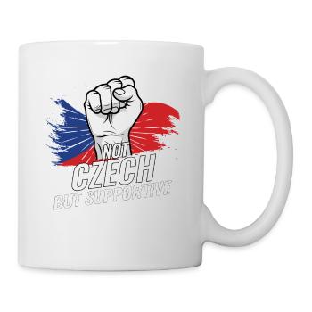 Pas tchèque mais favorable au drapeau de la République tchèque - Mug blanc - blanc - Droite