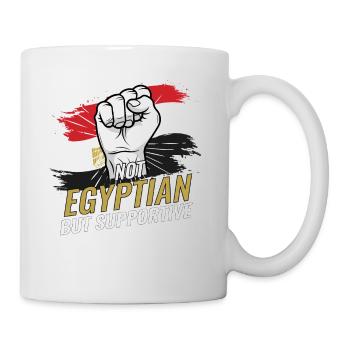 Pas égyptien mais favorable à l’Égypte Pays drapeau - Mug blanc - blanc - Droite