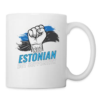 Pas estonien mais favorable Estonie Pays du drapeau - Mug blanc - blanc - Droite